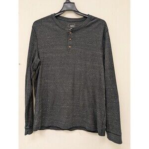 Sonoma Goods For Life Men's XL Supersoft Thermal Waffle Knit Henley Gray Tee